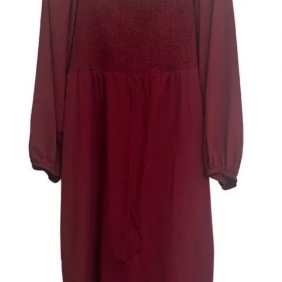 BloomChic Plum Square-Neck Ruffle Midi Dress - Picture 3 of 8